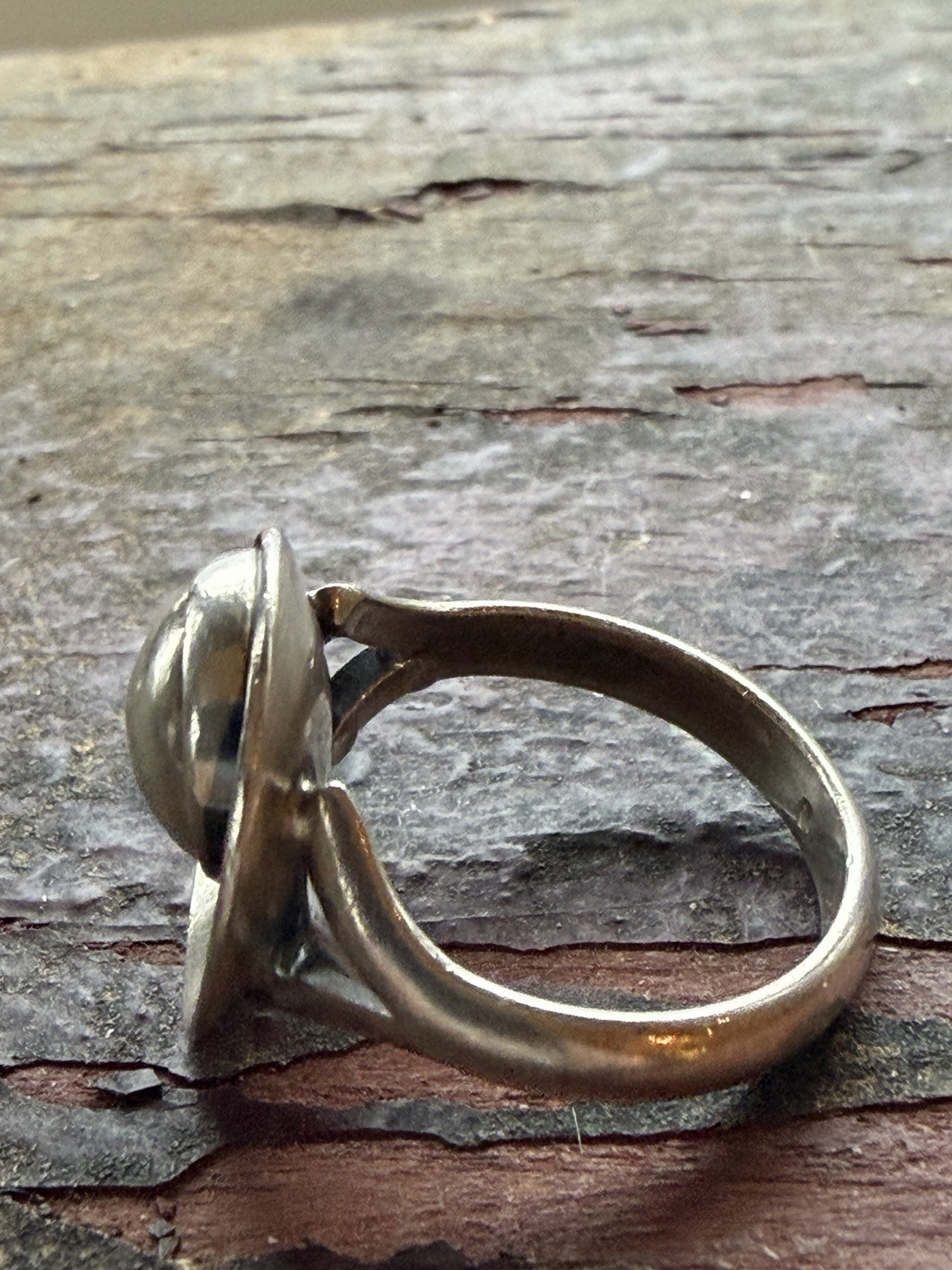 N.E From Vintage Denmark 925S Sterling Silver Modernist Ring vtg estate 3156