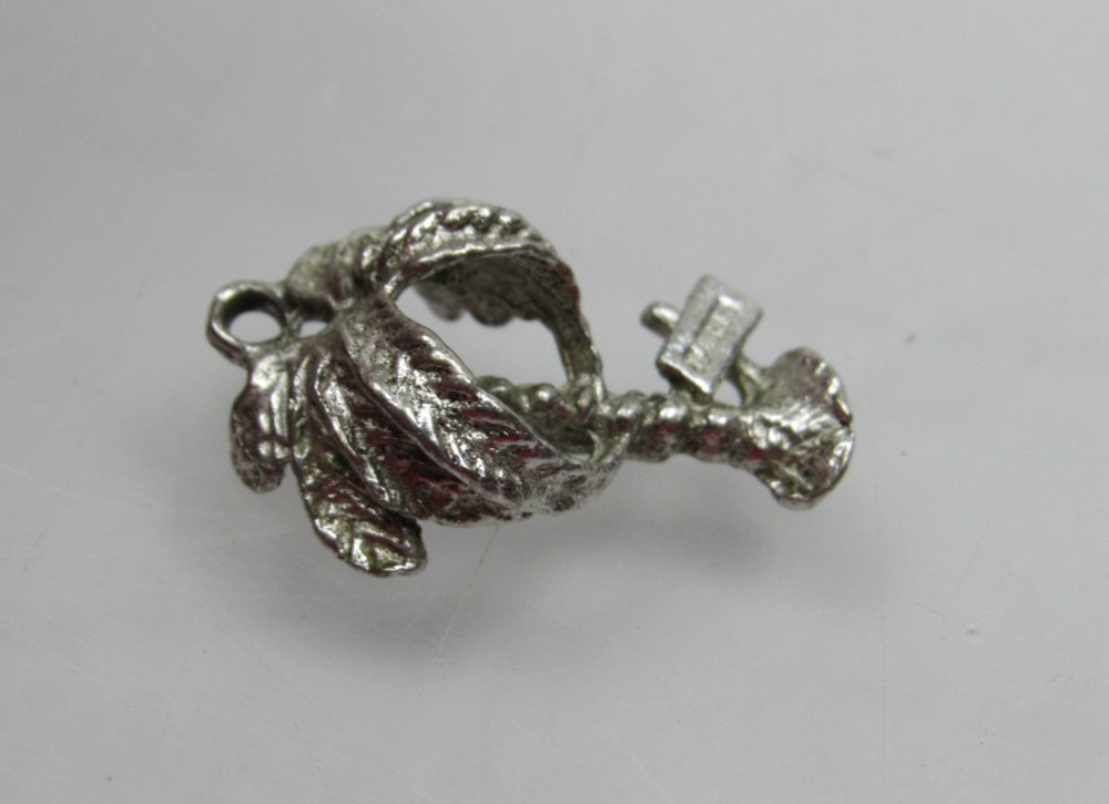 Vintage Sterling Silver Charm for Bracelet Florida Palm Tree