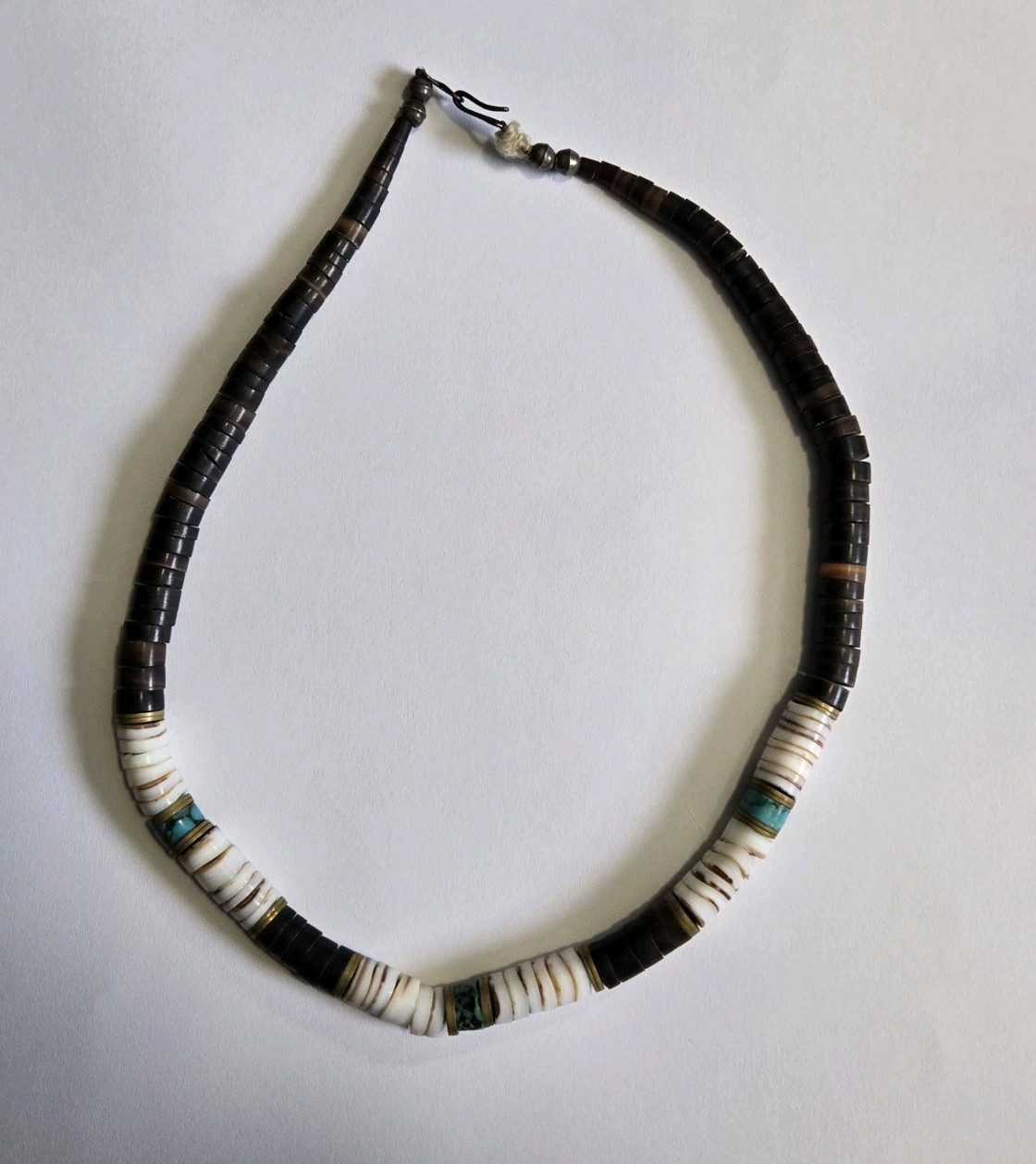 Vintage Santo Domingo Heishi Shell Necklace 18″ + Shell Necklace 17″