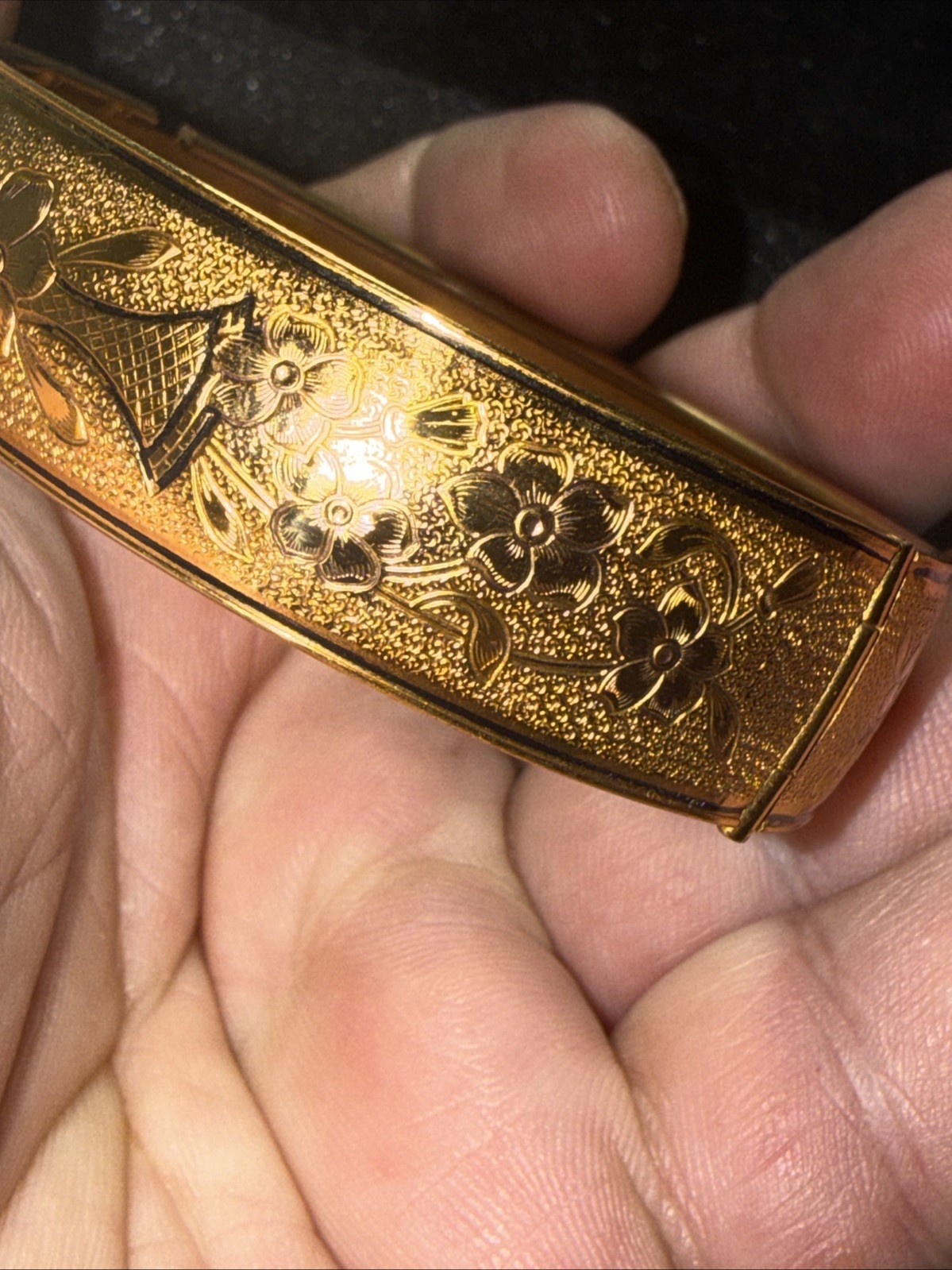Bracelet Gold Filled 100 Year Old 6.5” 15mm Wide Antique Unmarked
