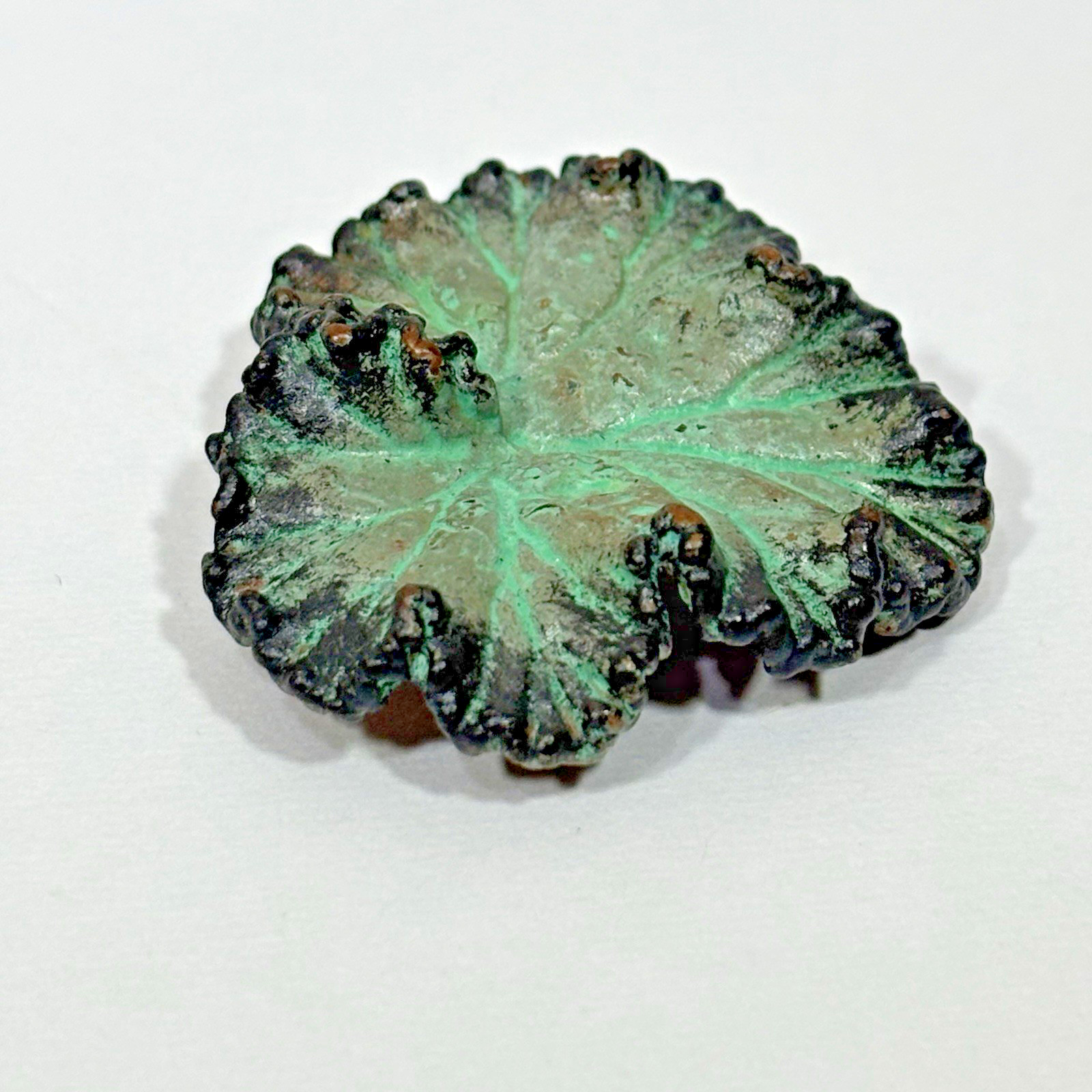 Nature’s Creations Lot of 2 Brooch Pin Copper Arborvitae Thujas & Geranium Leaf