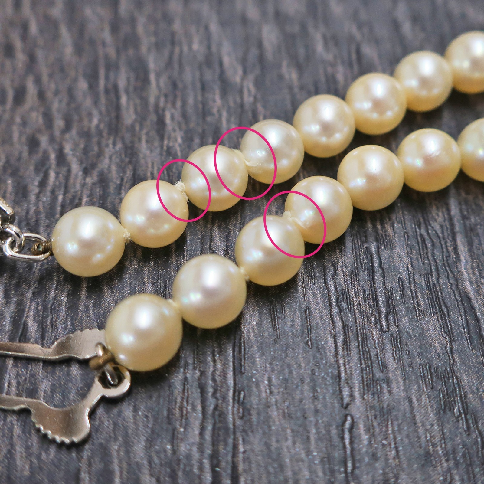 MIKIMOTO Pearl Chain Necklace Pendant Silver Clasp #1099c Rise-on