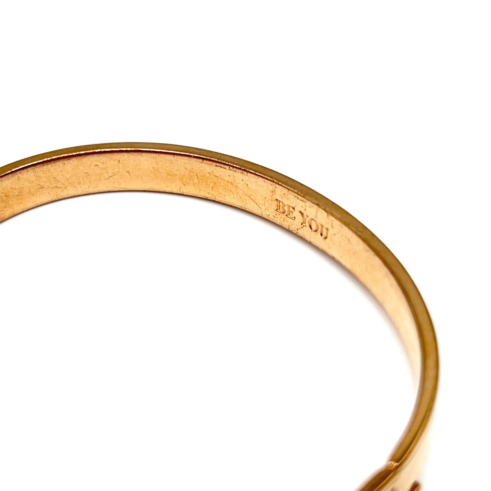 Stella And Dot Hinged Bangle Bracelet Engraved Always Be You Rose Gold Tone