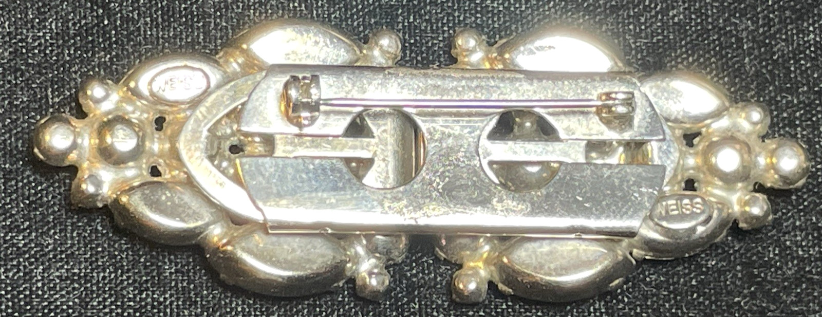 VTG SIGNED WEISS RHINESTONE CONVERTIBLE BROOCH DOUBLE FUR/DRESS CLIPS EXCELLENT!