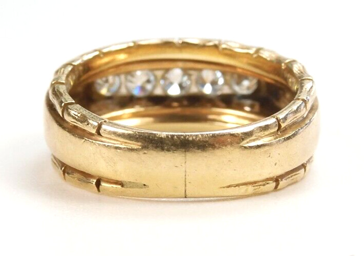 Antique 1920’s Diamond Engagement Ring 14K Two-Tone Gold 5.25 UK-K EGLUSA Unisex