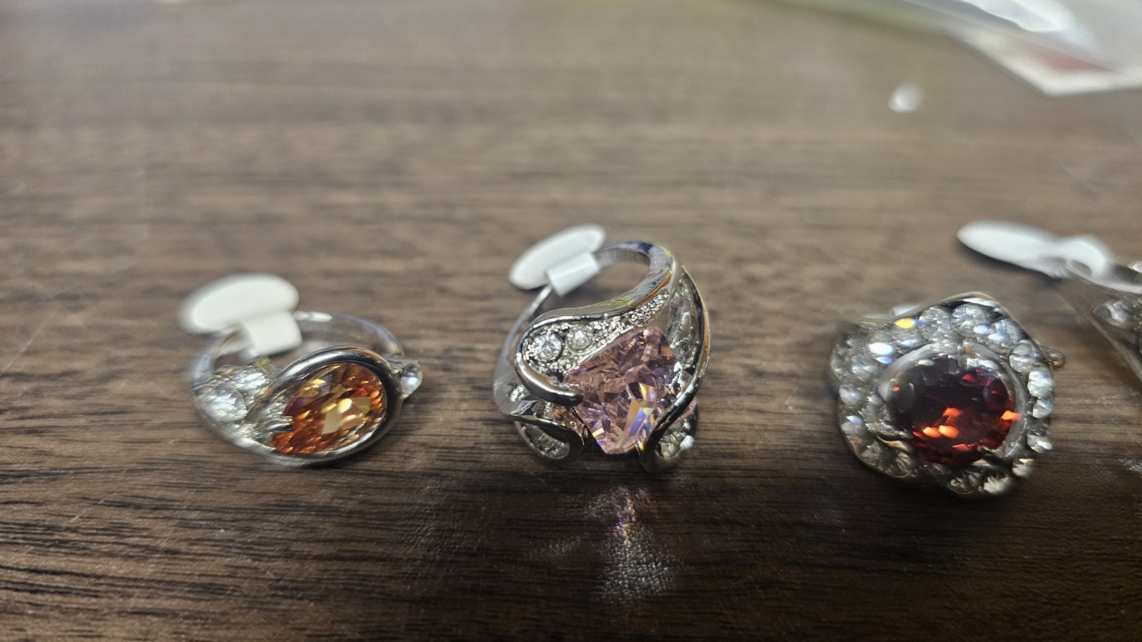 Big Vintage Costume Jewelry Lot 5 Ring Designer Fashion Size 7.5 50s 60s 70s 80s
