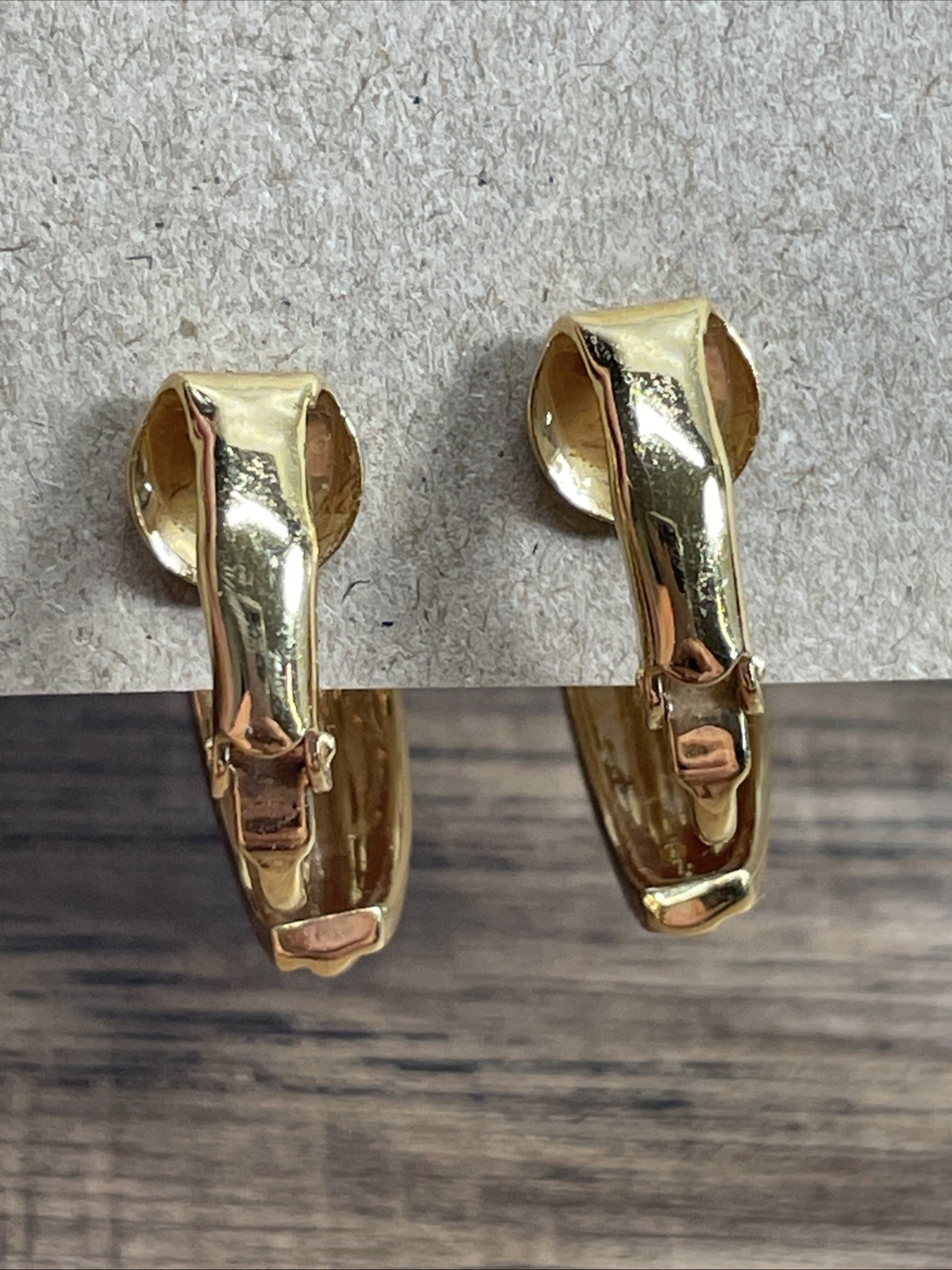 Vintage Two Tone Dangle Drop Hoop Earrings Estate Jewelry Find KG JD