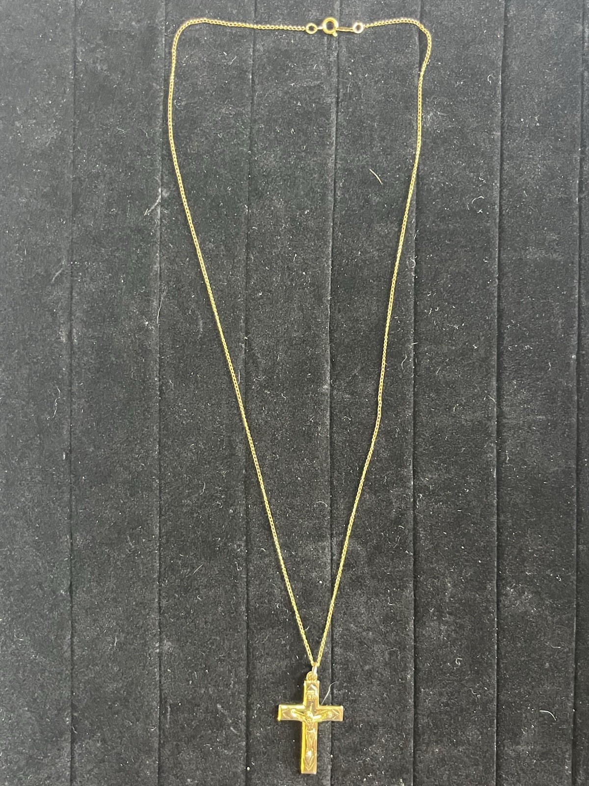 Vintage 20” – 12k Gold Filled GF Cross Pendant Necklace