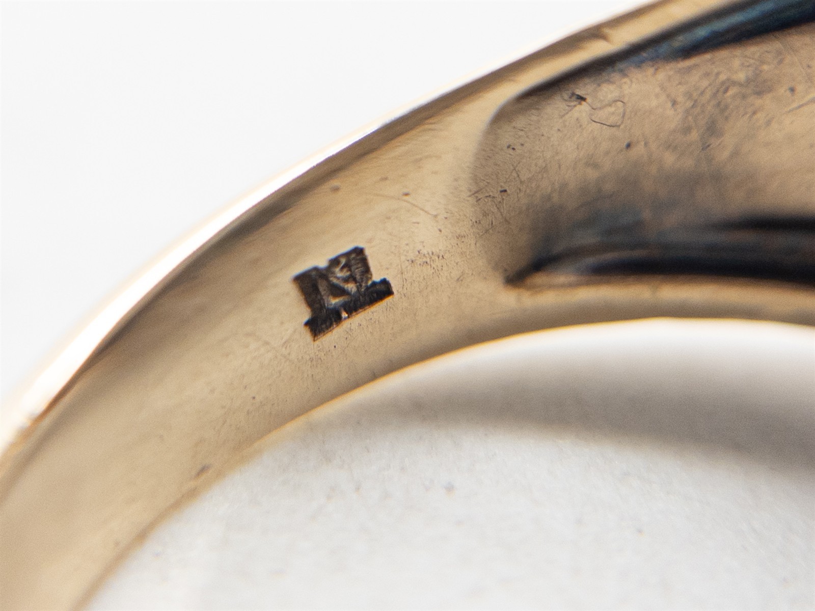 Vintage 1940s $3000 4ct BLOODSTONE SWORD 10k Yellow Gold Mens Band Ring 7g