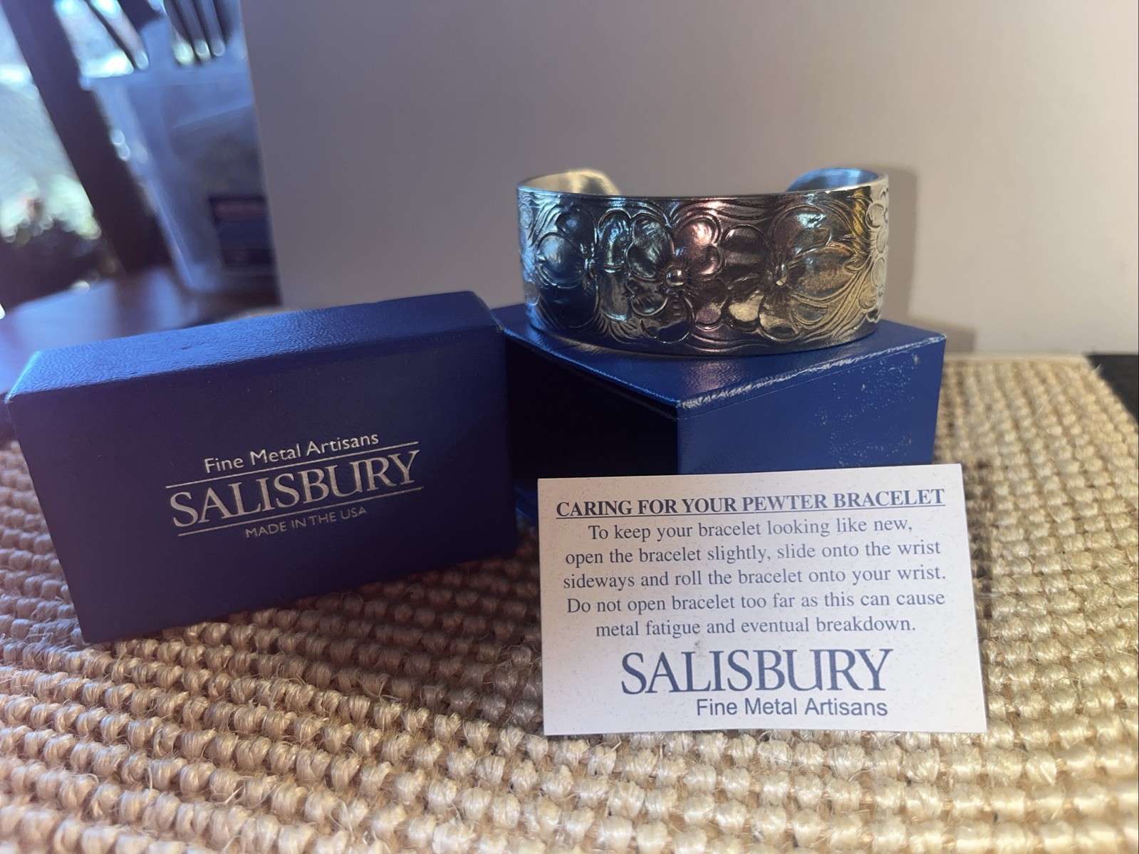 Salisbury Pewter Dogwood July Bracelet New In Box