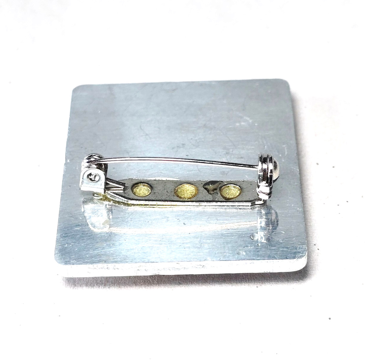 Vintage Handcrafted Sunburst Heart Brooch Mixed Metal Safety Bar Clasp