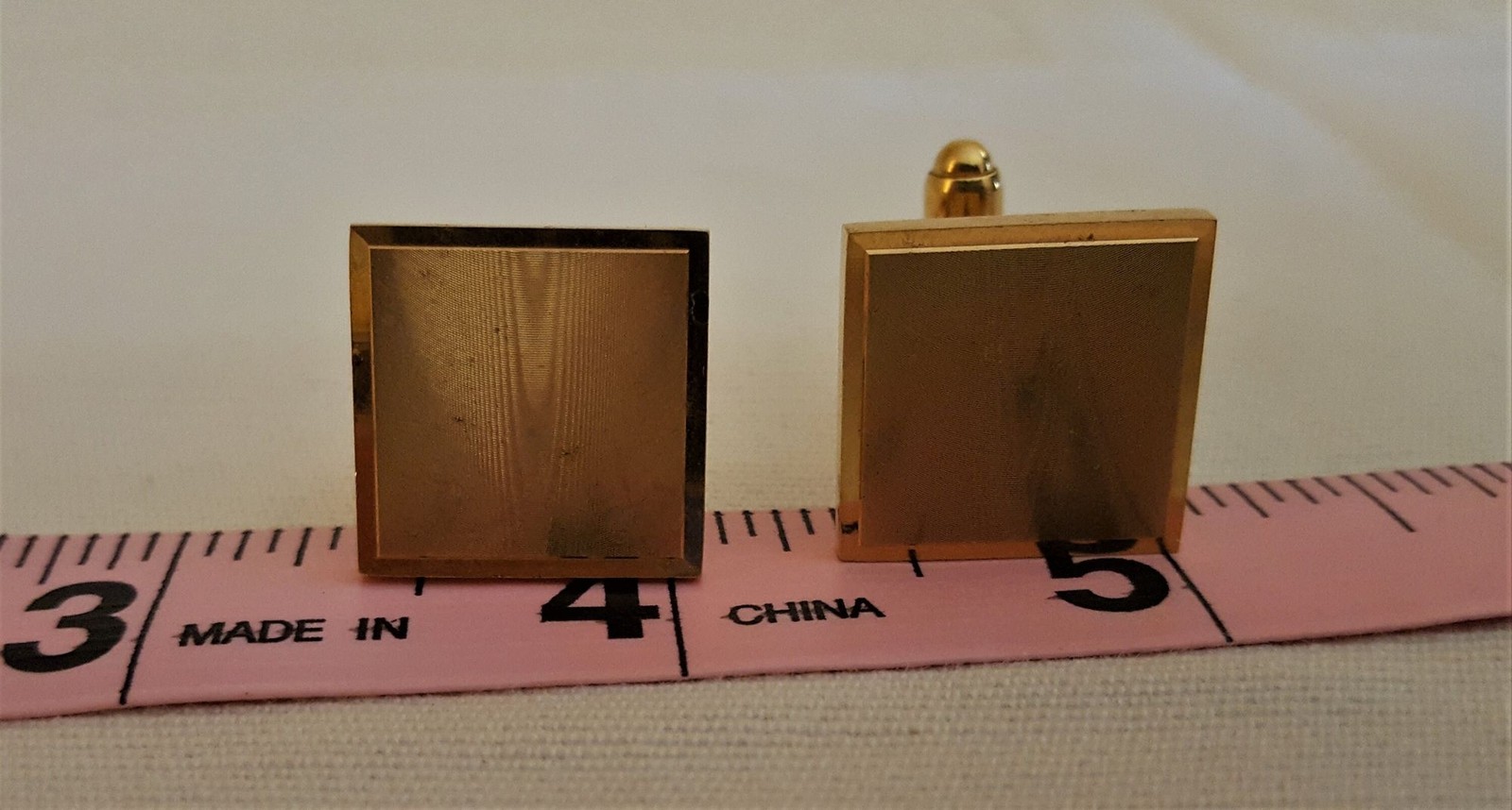 Estate, Vintage, 1950s Karat Klad Square Gold Cufflinks Pair