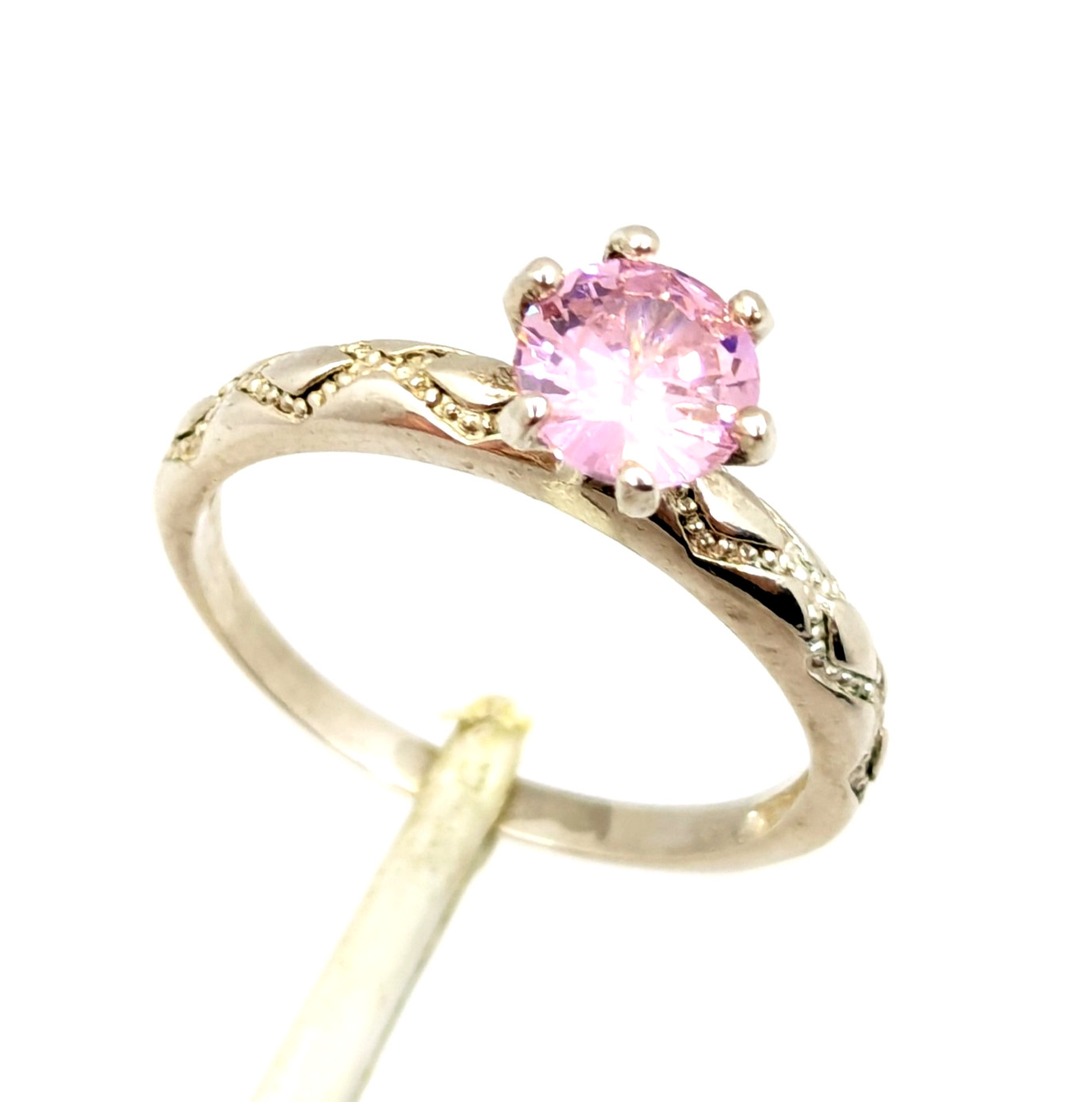 Vintage Luxury RING Silver 925 with Chic Bright Stone -size: 7.75US (17.5mm)| #8