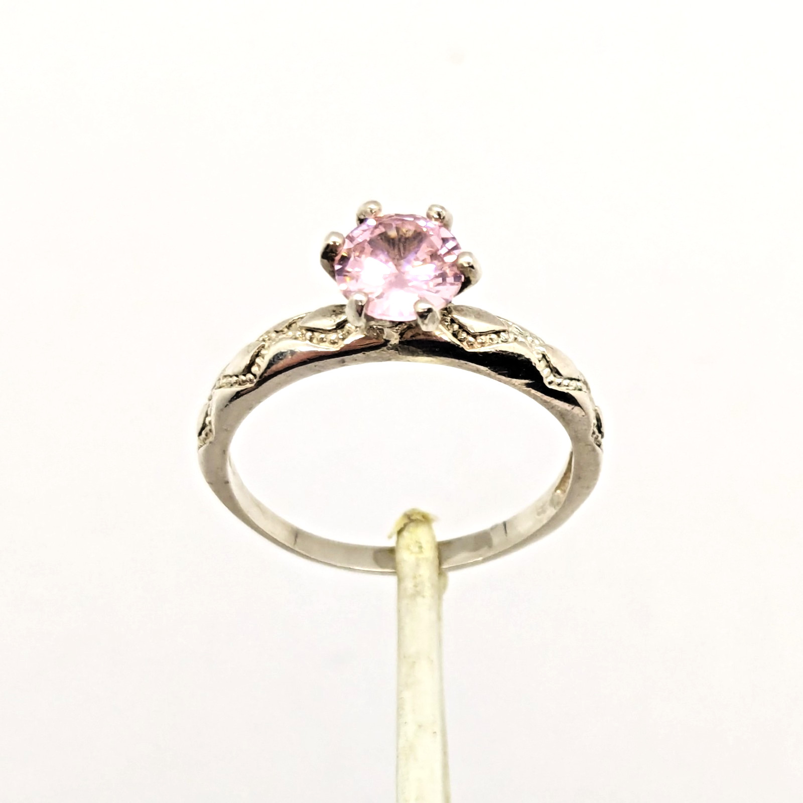 Vintage Luxury RING Silver 925 with Bright Stone -size: 7.75US (17.5mm) | UA #8
