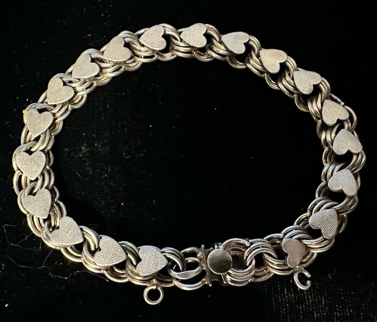 Vintage Sterling Silver Charm Bracelet JB Jacoby Bender 7.25” Long 11.11 Grams