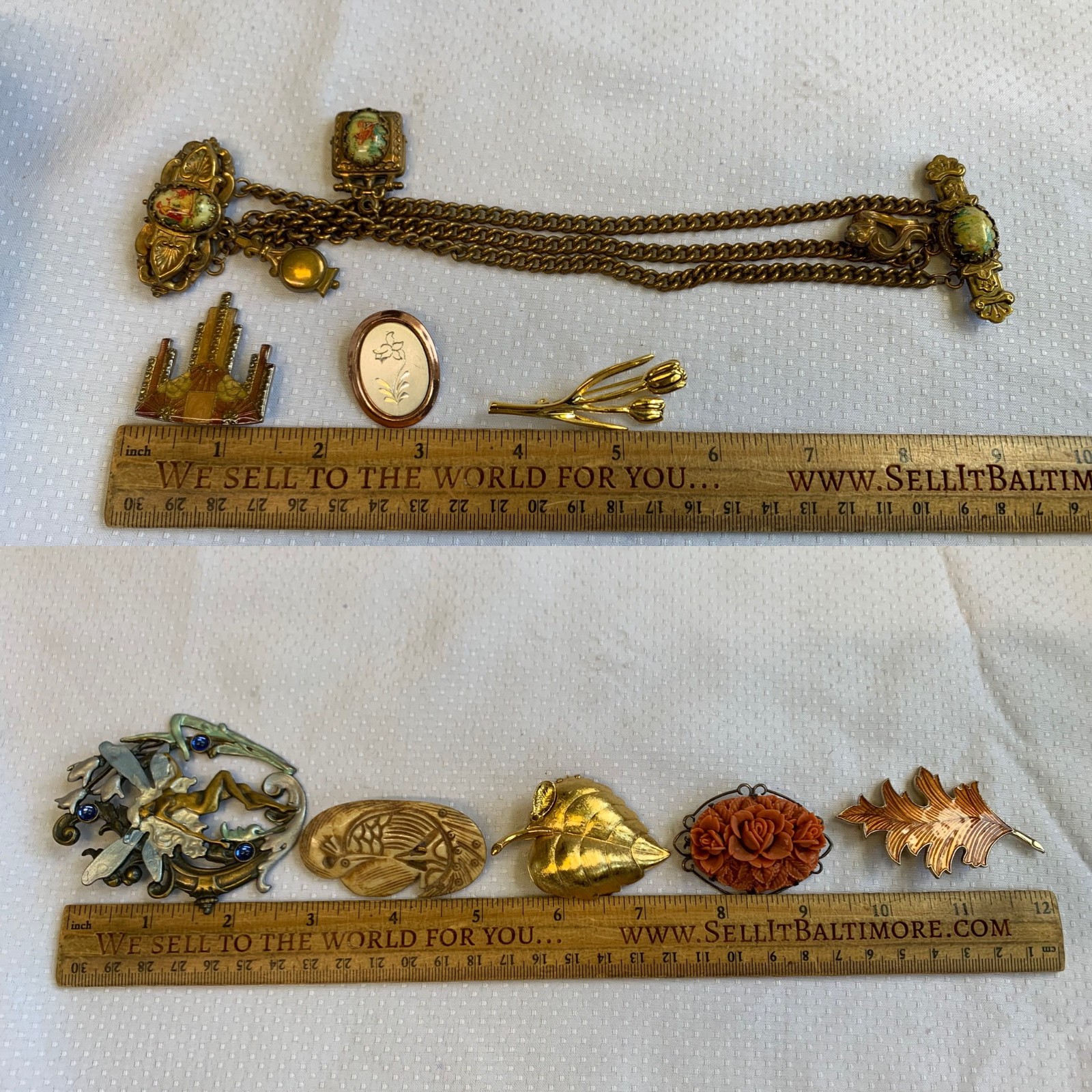 Vtg Brooch Lot Karu Jonette Avon Enamel Rhinestone Scatter Pins Costume Jewelry