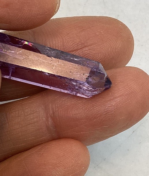 Vintage Sterling Silver Amethyst Rock Crystal Pendant