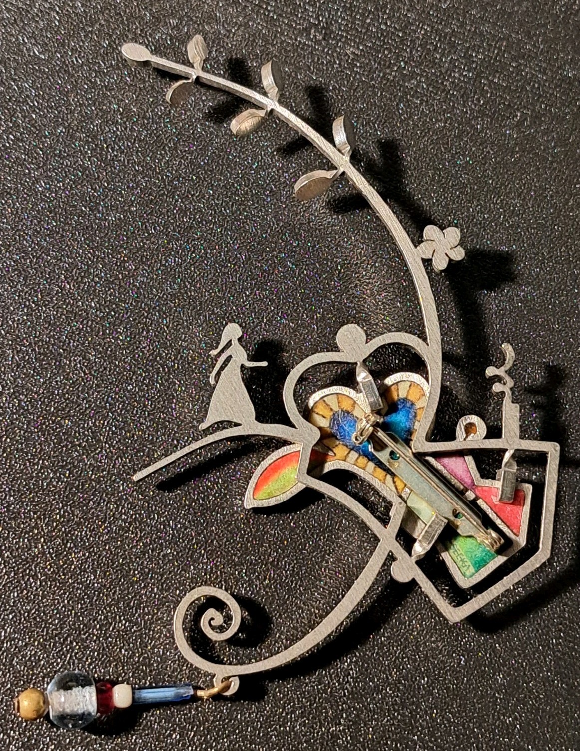 Vintage Large Seeka Whimsical Fantasy Art Brooch