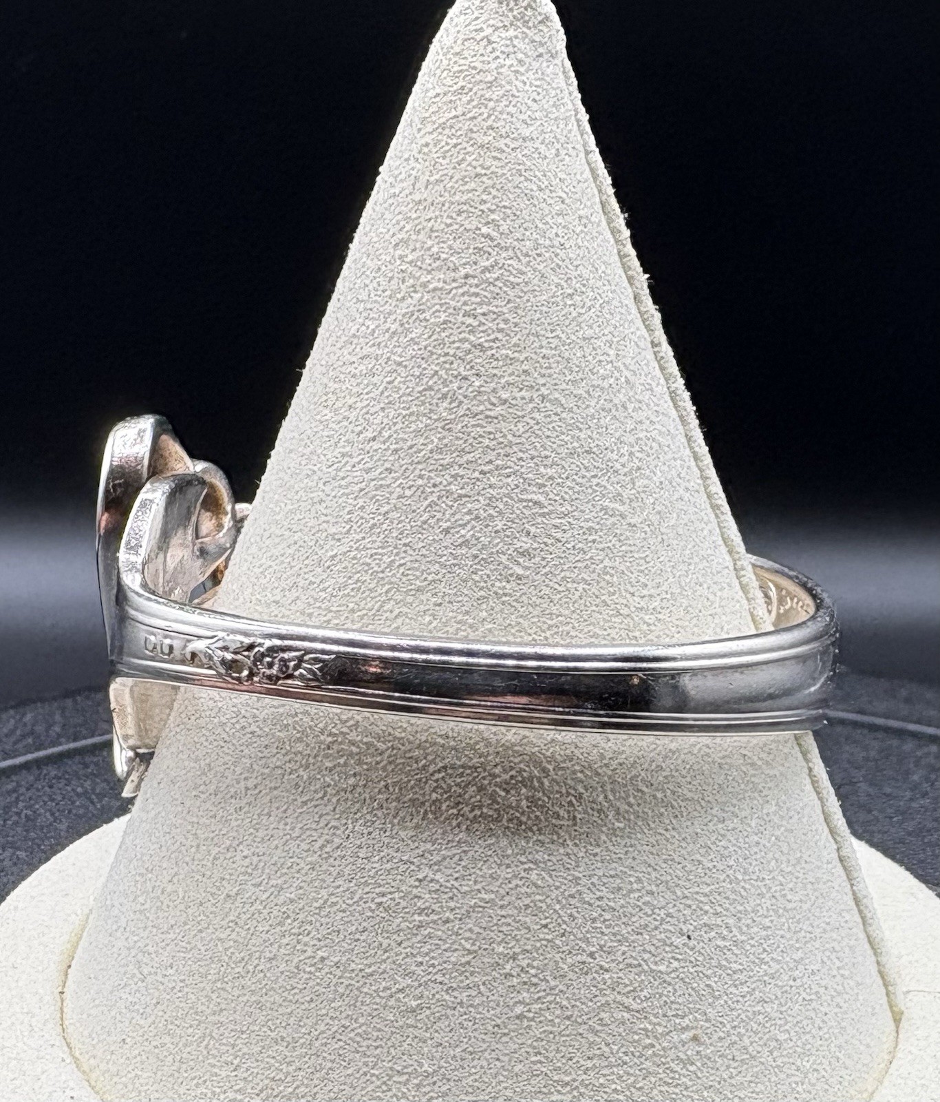 Vintage WM A Rogers Oneida Spoon Cuff Silver Plated Bracelet 7”