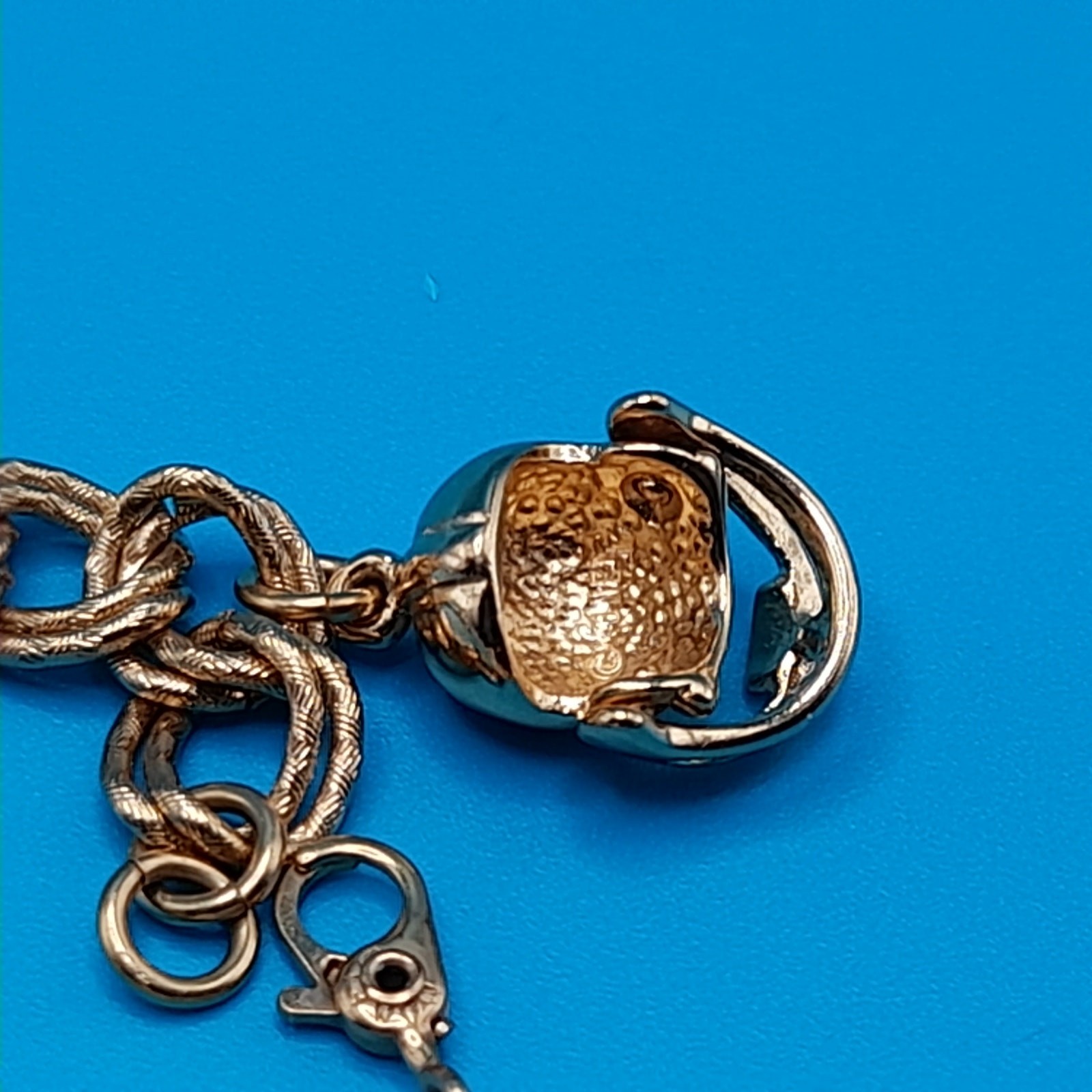 Vintage Monet Charm Bracelet Sports Theme Gold Tone Sister Clasp
