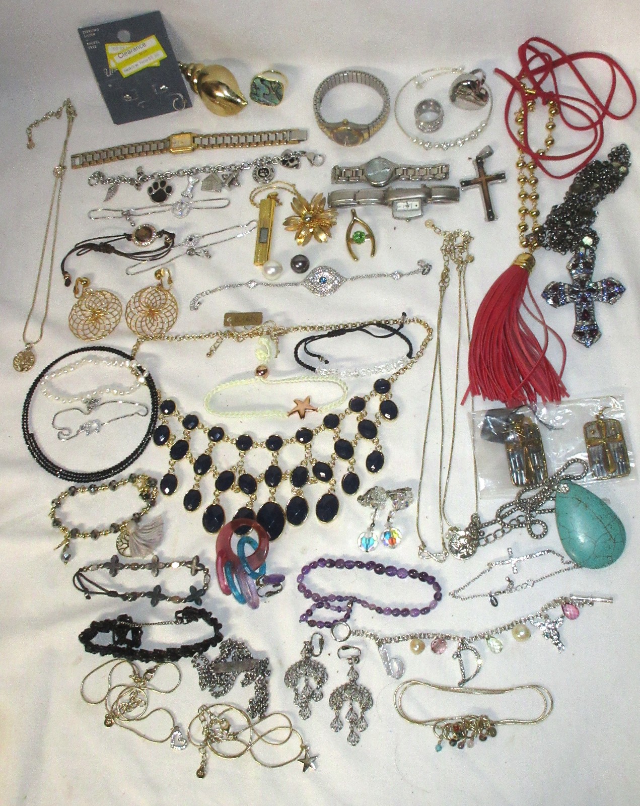 47 Pc. FASHION JEWELRY Bracelets, watches, necklaces, etc.