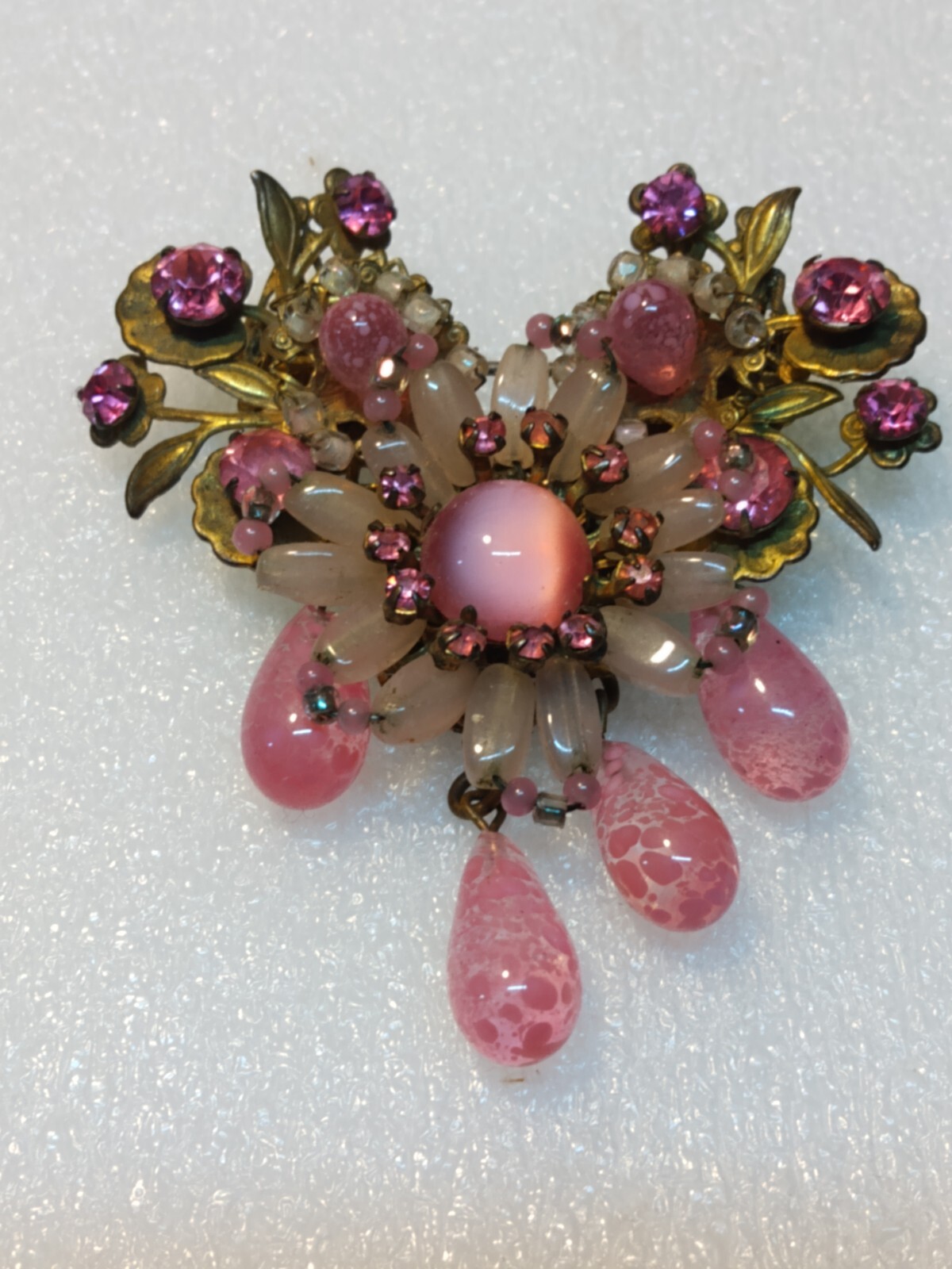 Miriam Haskell Beautiful (Signed) Brooch (Rare)1930’s – 1950’s – Vintage