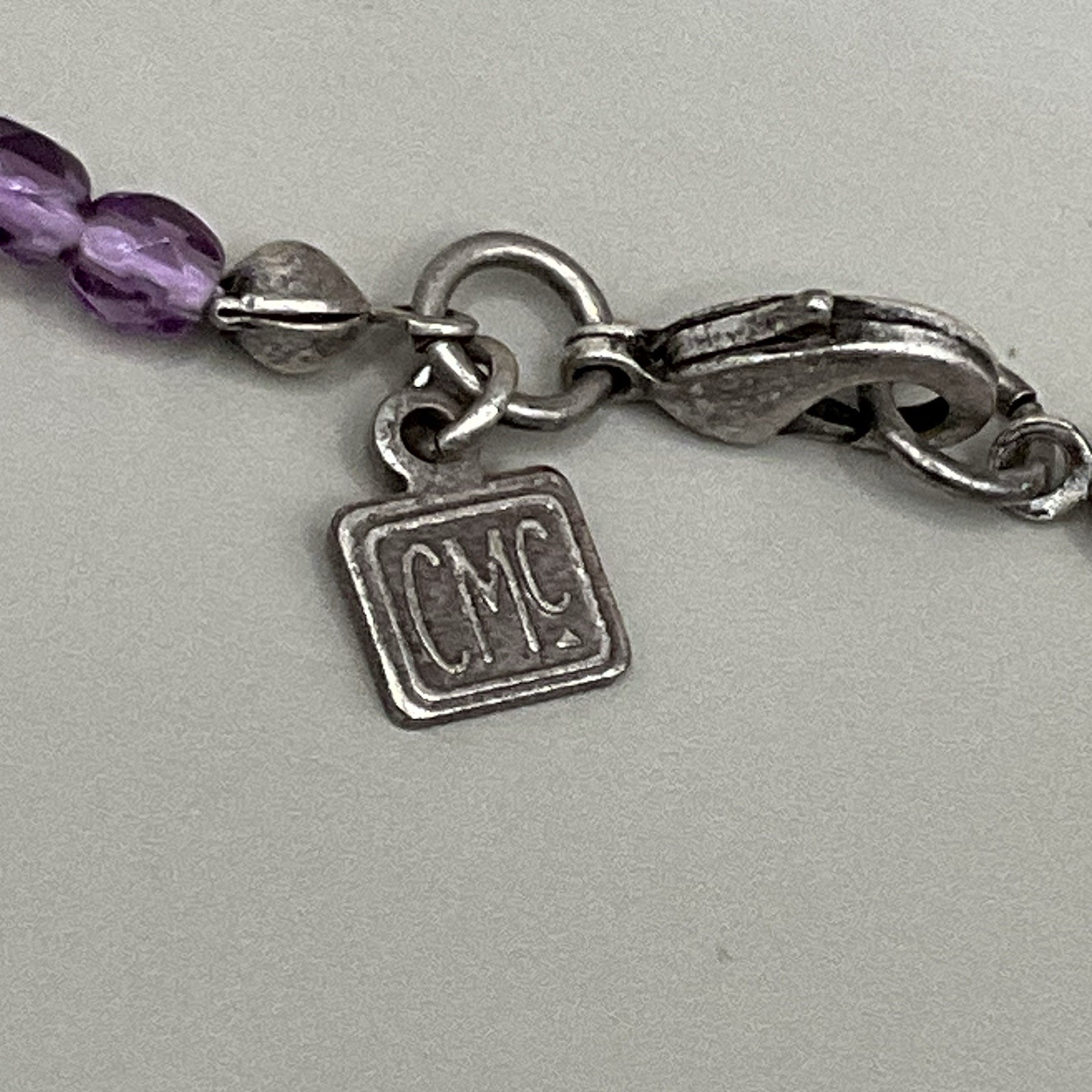 Corinne McCormack Women’s Necklace Silver Tone Metal Purple Pink Red Beaded